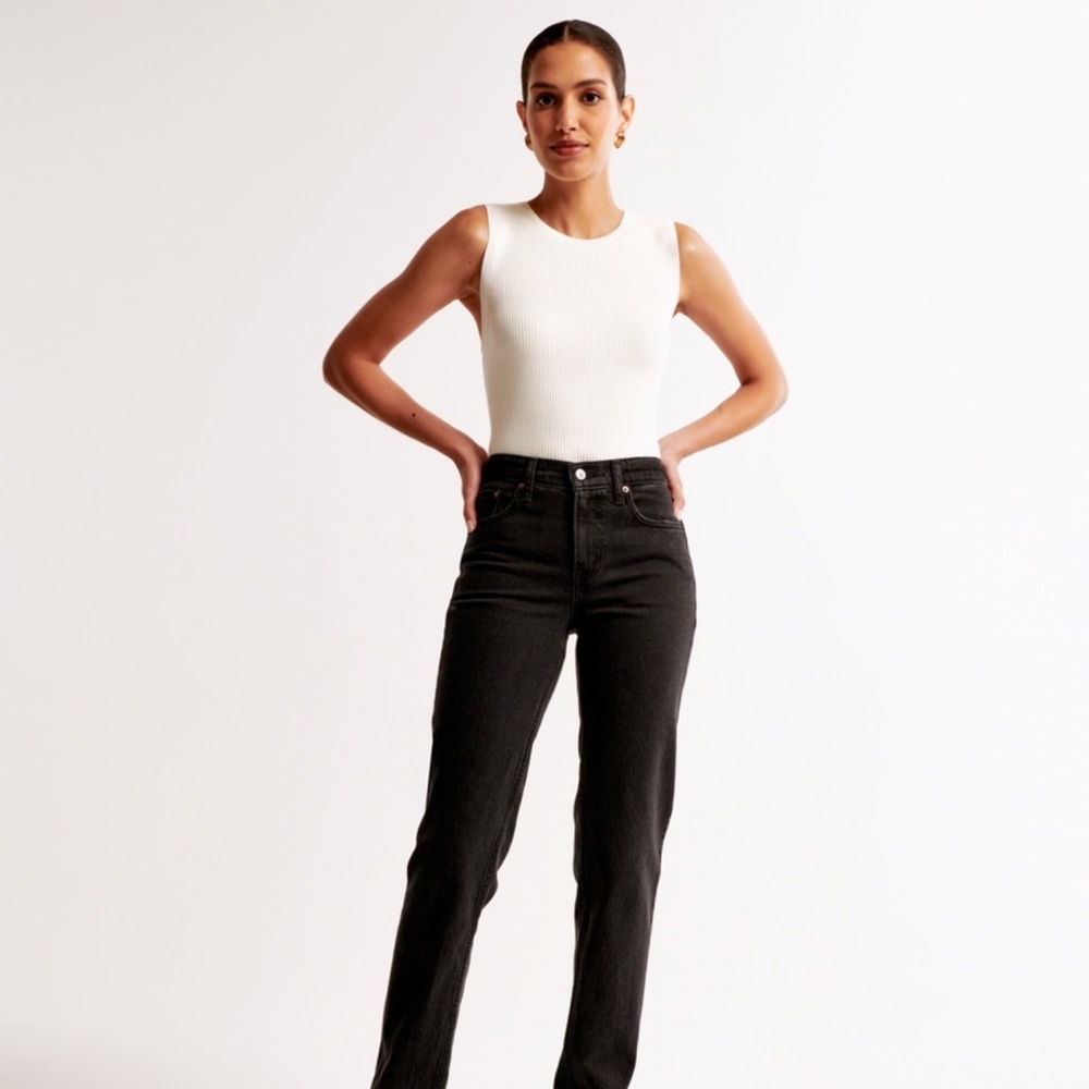 Abercrombie & Fitch Black Straight Jeans Classic Style